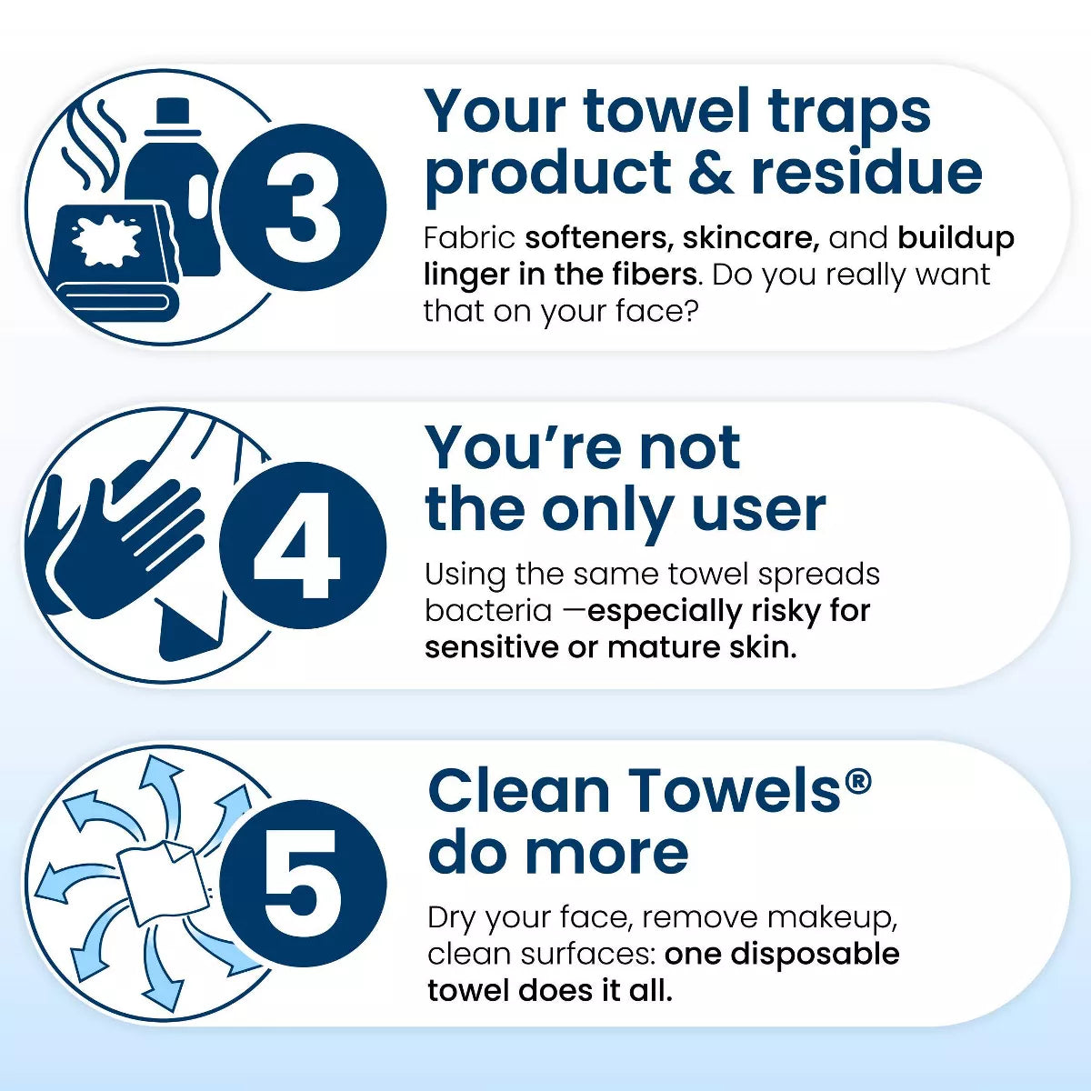 Clean Skin Club Travel Disposable Face Towel for Improved Skin - XL - 10Ct