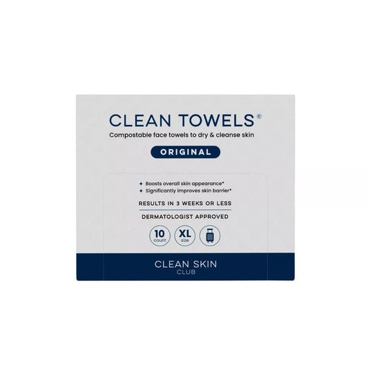 Clean Skin Club Travel Disposable Face Towel for Improved Skin - XL - 10Ct