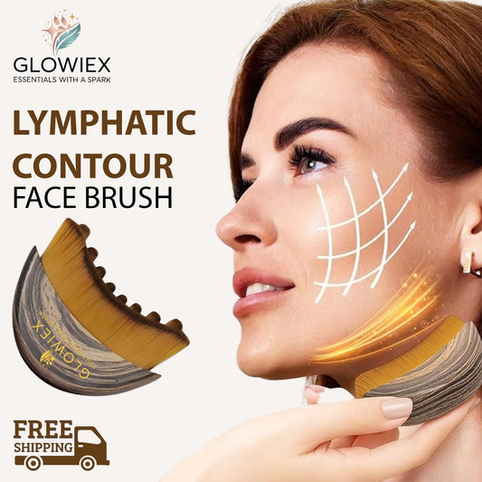 Lymphatic Contour Face Brush, Lymphatic Drainage Massager for Face by Glowiex